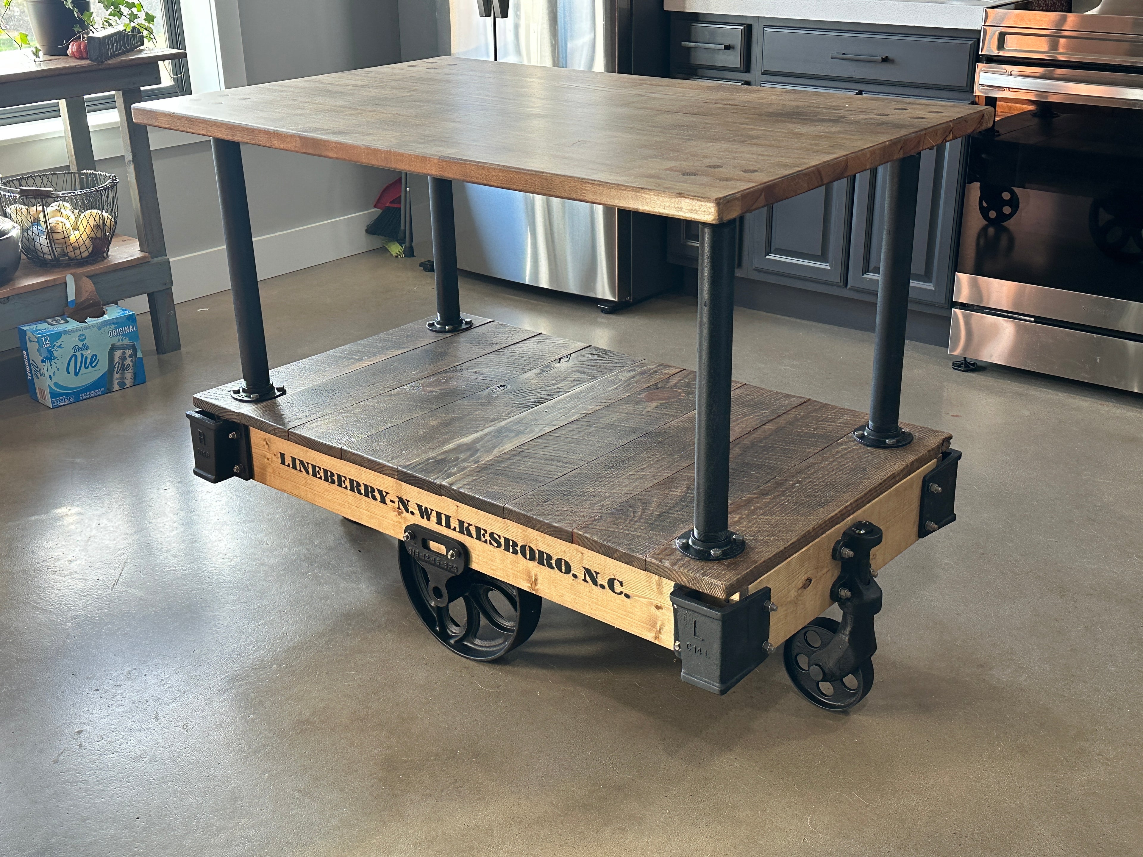 Factory Cart Kitchen Island