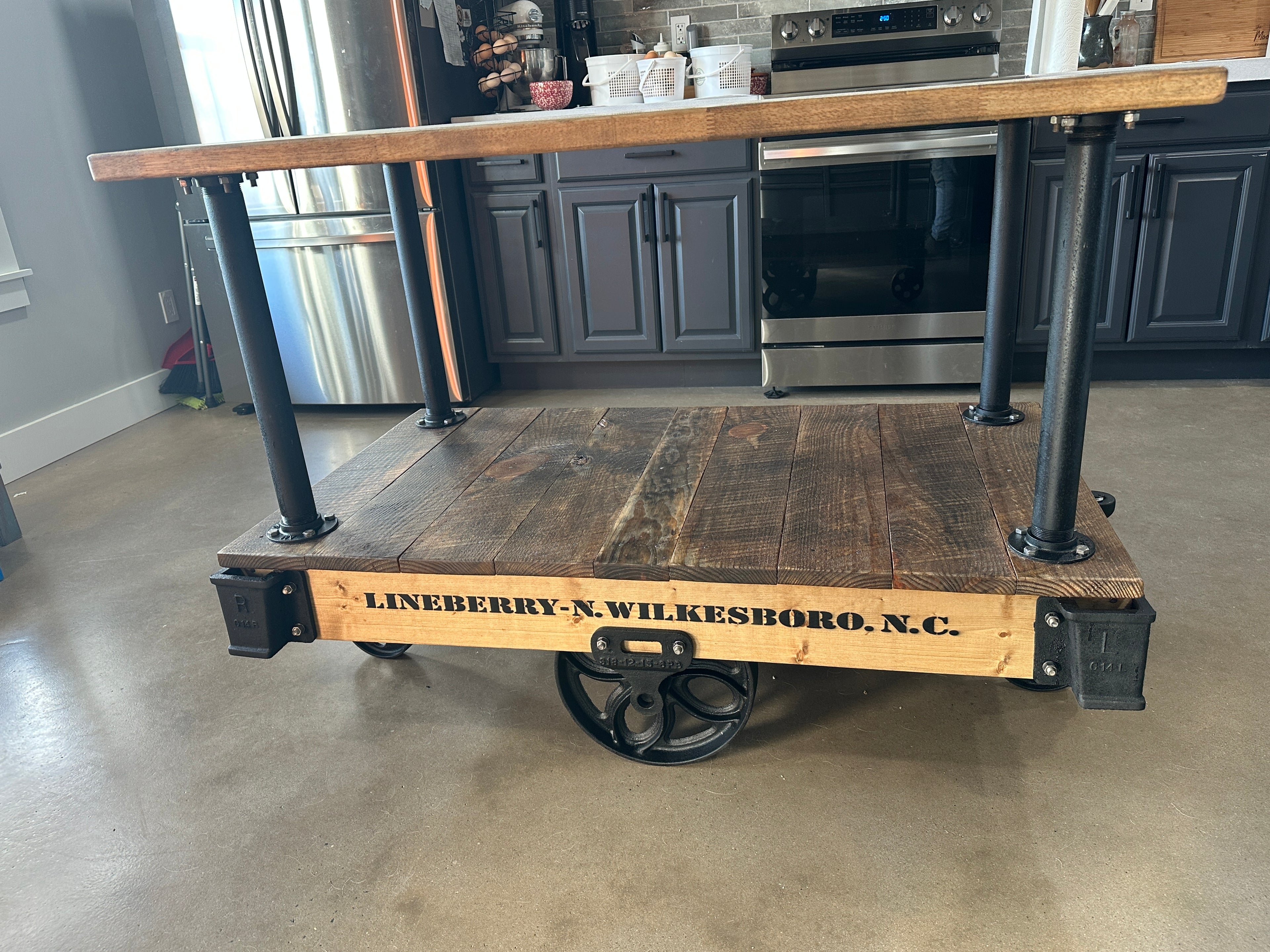 Factory Cart Kitchen Island