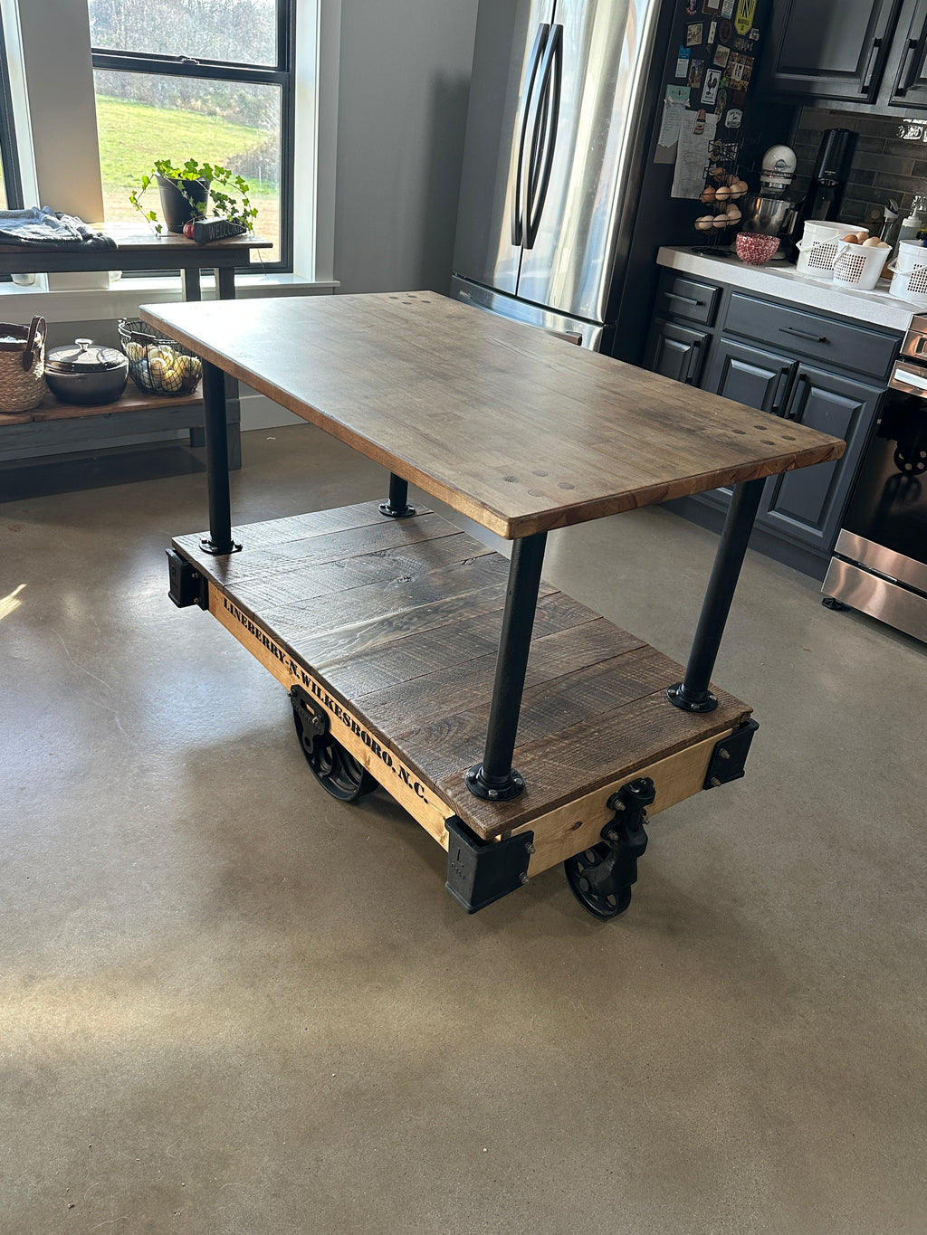 Factory Cart Kitchen Island