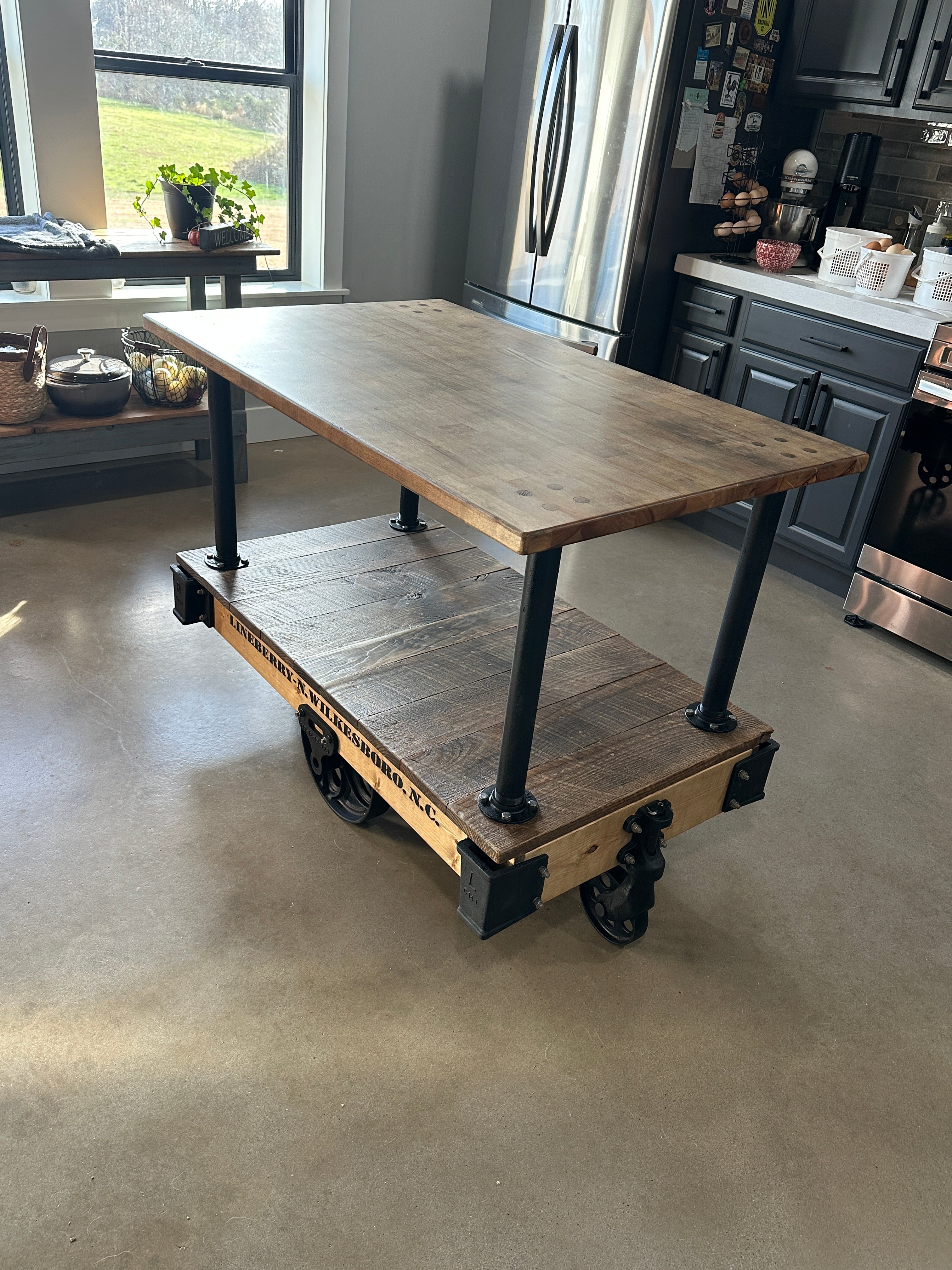 Factory Cart Kitchen Island