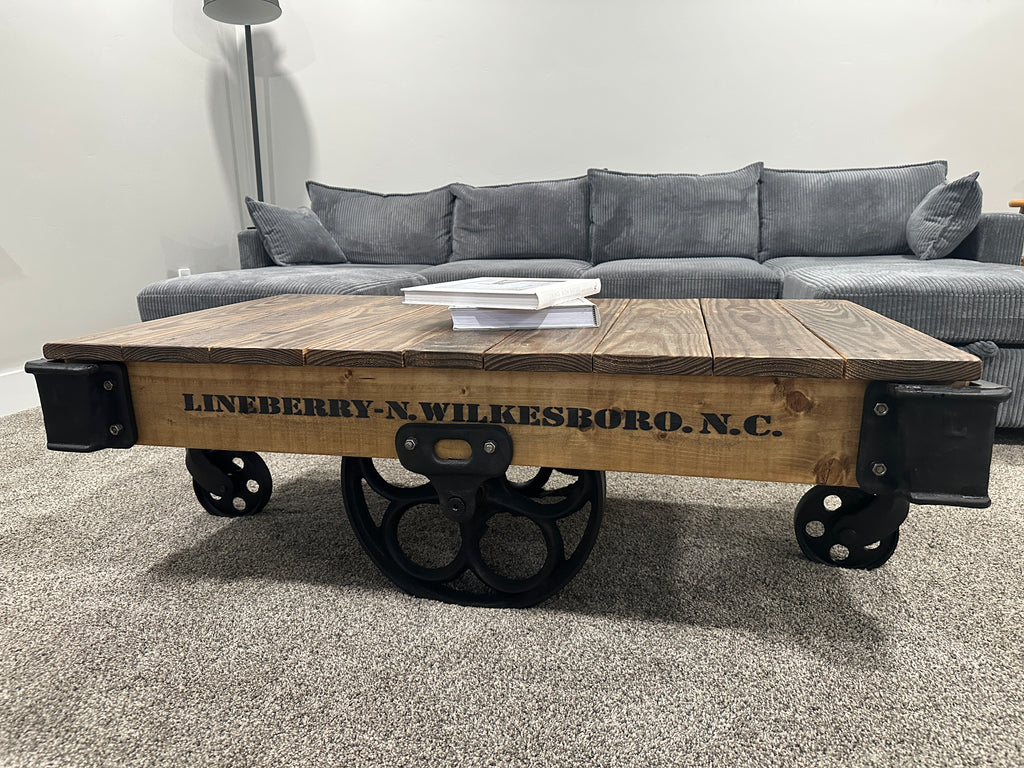 Factory cart coffee table