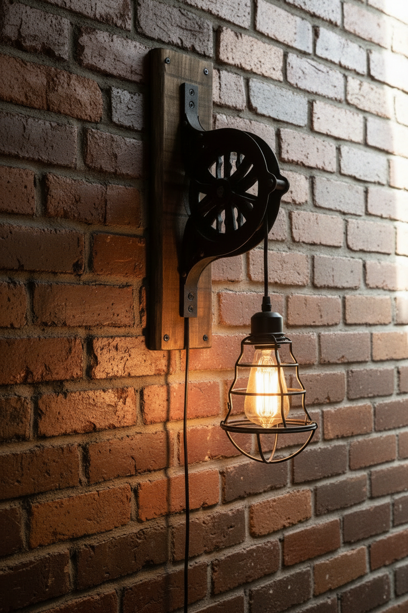 Pulley Wall Sconce - Brighter Lifestyle Shot